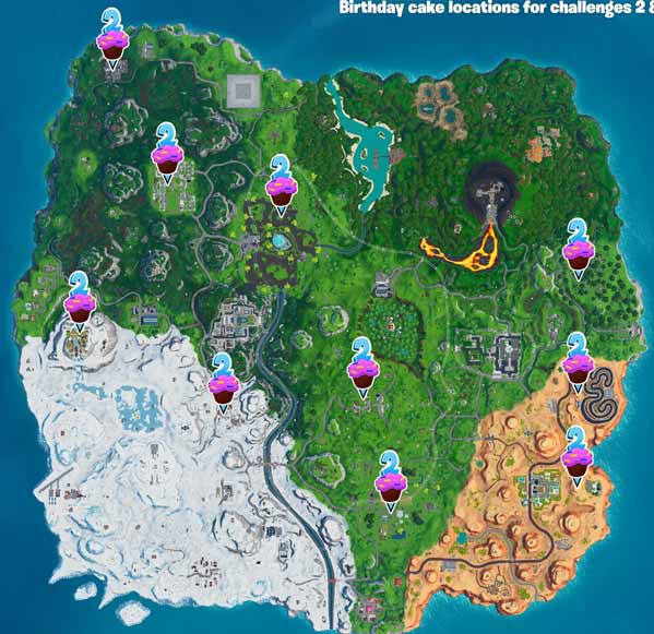 《堡垒之夜》2周年生日庆典在10个不同的生日蛋糕上跳舞任务攻略 
