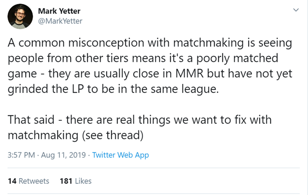 《LOL》拳头设计师爆料 匹配模式机制改动