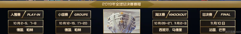 《LOL》2019全球总决赛赛程时间一览