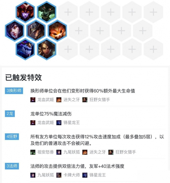 《LOL》云顶之弈9.19狂野换形龙法搭配