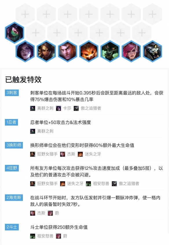 《LOL》云顶之弈9.19狂野换形刺搭配