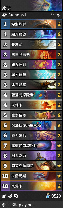 《炉石传说》巨龙降临法师卡组构筑推荐