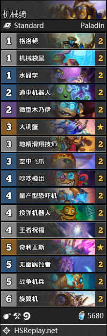 《炉石传说》巨龙降临圣骑士卡组构筑推荐