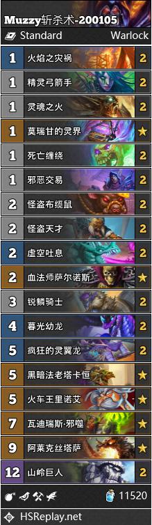 《炉石传说》巨龙降临传说斩杀术卡组构筑