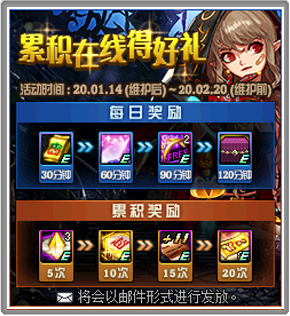 《DNF》累积在线得好礼奖励2020