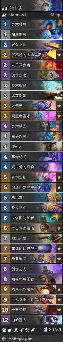 《炉石传说》2020巨龙降临宇宙法卡组推荐