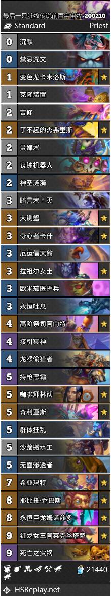 《炉石传说》巨龙降临传说前百宇宙牧卡组构筑