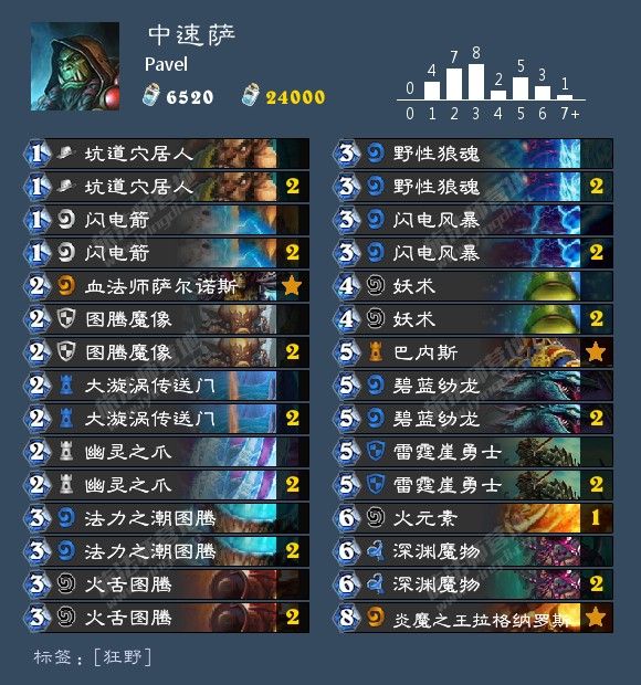 《炉石传说》乱斗冠军大厅中速萨套牌代码