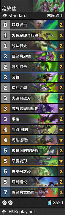 《炉石传说》外域的灰烬恶魔猎手卡组构筑分享