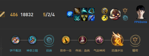 《LOL》Doinb魔切飞机S10天赋出装介绍