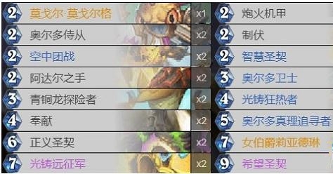 《炉石传说》外域的灰烬预构筑圣契骑卡组推荐