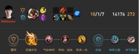 《LOL》Xiaohu飞机S10天赋出装介绍