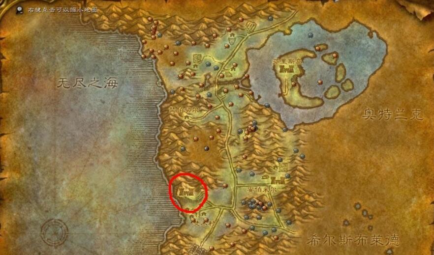 《魔兽世界》怀旧服影牙城堡位置一览