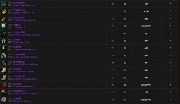 《魔兽世界》怀旧服艾莫莉丝掉落列表大全