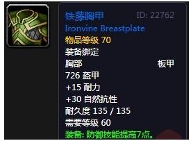 《魔兽世界》怀旧服铁藤胸甲介绍
