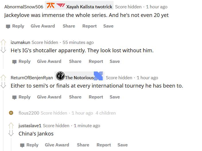 《LOL》Reddit热议决赛：用卢锡安上单都能赢，TES世界第一没跑了