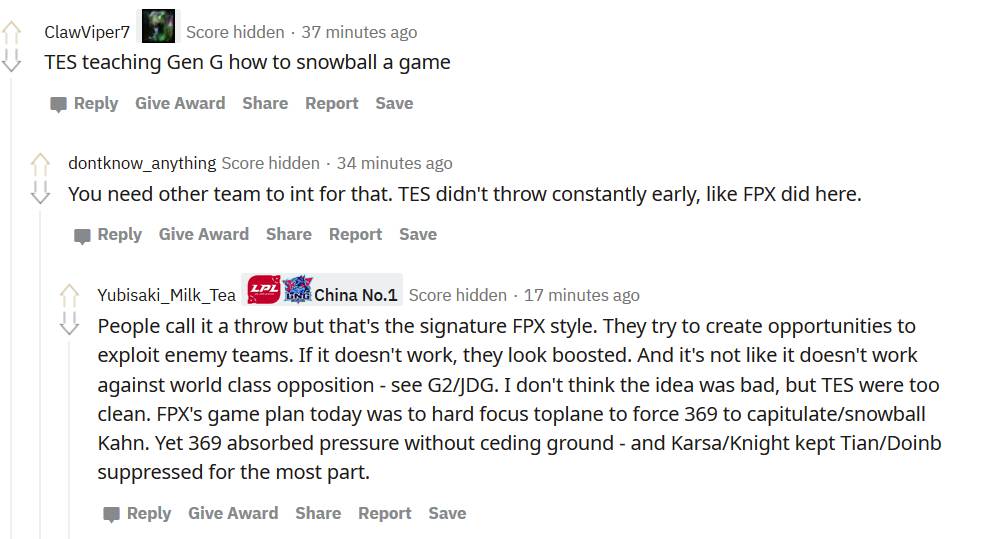 《LOL》Reddit热议决赛：用卢锡安上单都能赢，TES世界第一没跑了