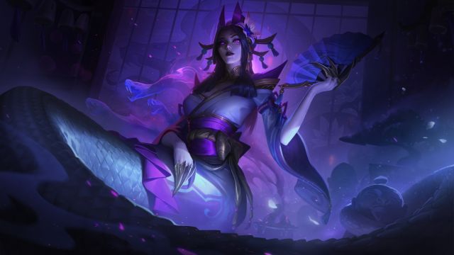 《LOL》蛇女灵魂莲华皮肤效果预览