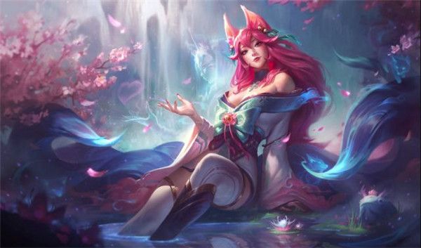 《LOL》灵魂莲华阿狸皮肤特效展示