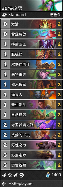 《炉石传说》通灵学园天梯快攻德卡组攻略