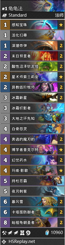 《炉石传说》通灵学园天梯龟龟法卡组攻略