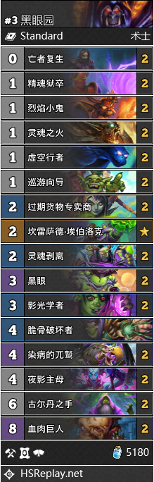 《炉石传说》通灵学园9月新黑眼园卡组攻略