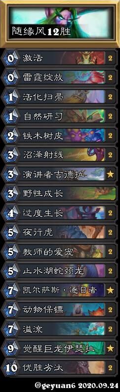 《炉石传说》英雄乱斗德鲁伊12胜卡组搭配攻略
