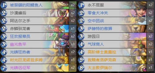 炉石传说暗月马戏团光铸骑卡组怎么搭配