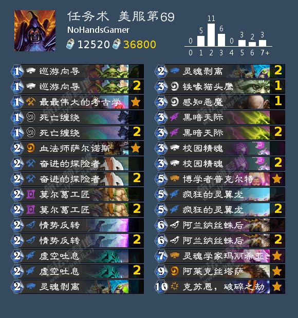 《炉石传说》2021任务术标准卡组搭配