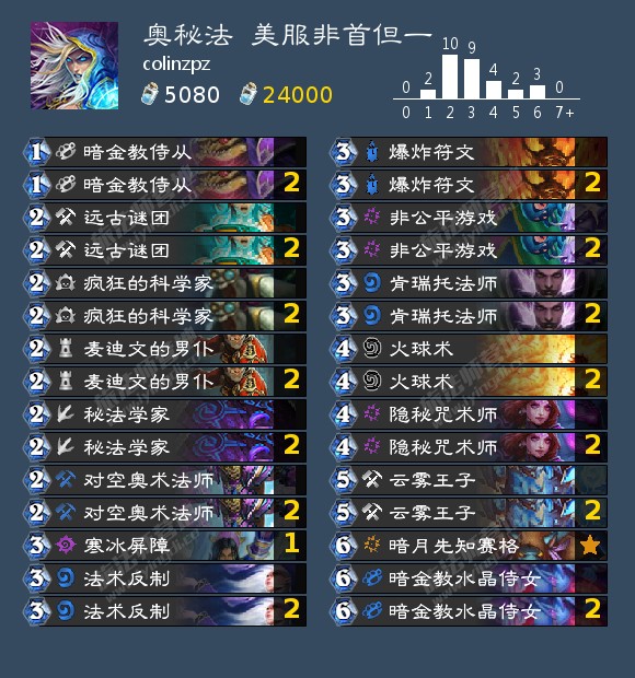 《炉石传说》狂野奥秘法卡组2021