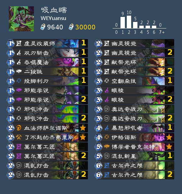 《炉石传说》2021吸血瞎卡组怎么搭配