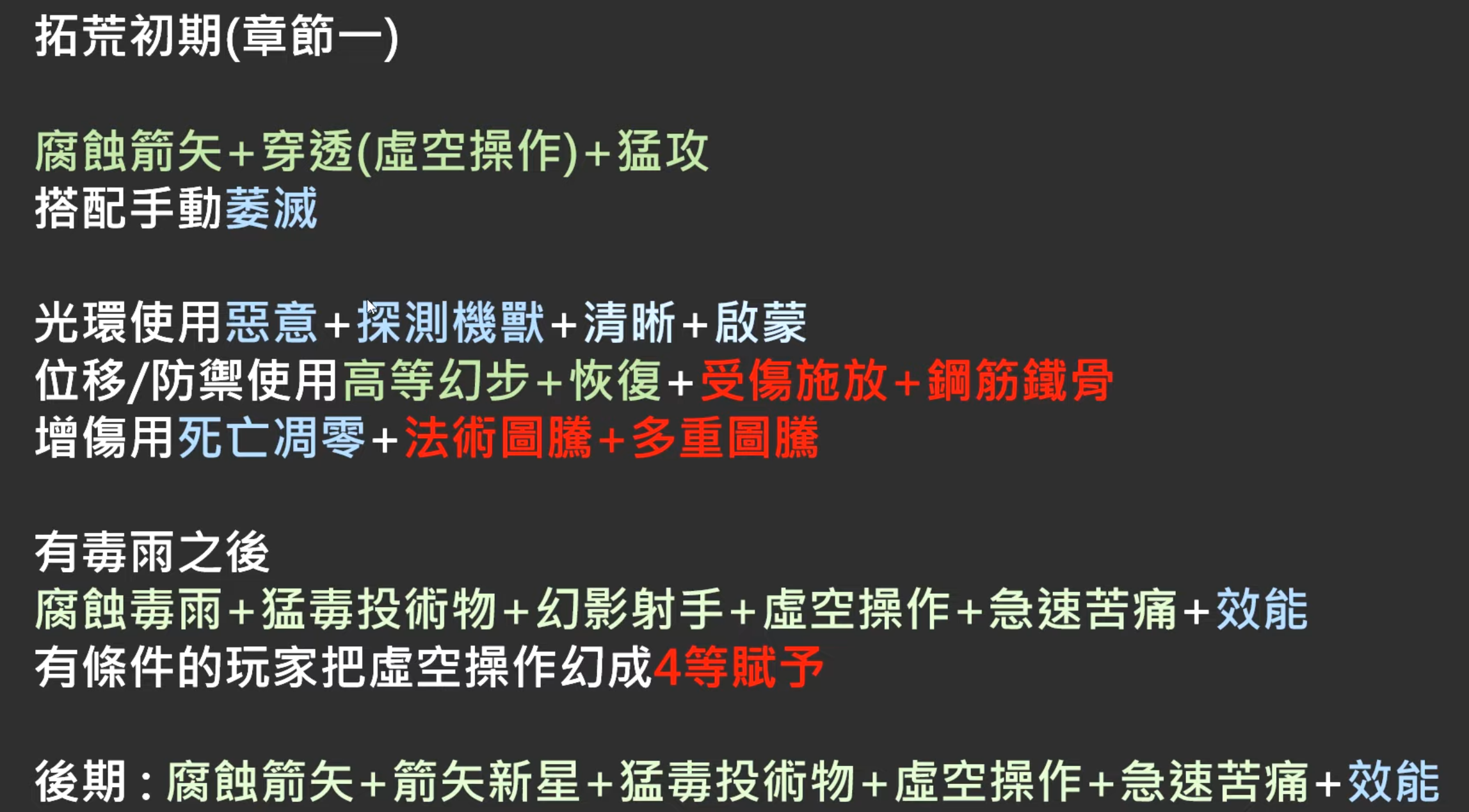 《流放之路》S14毒雨BD