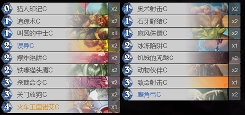 炉石传说经典模式T7猎卡组