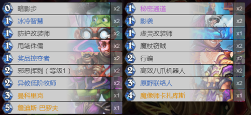 炉石传说贫瘠之地博拉曼修法伤贼卡组