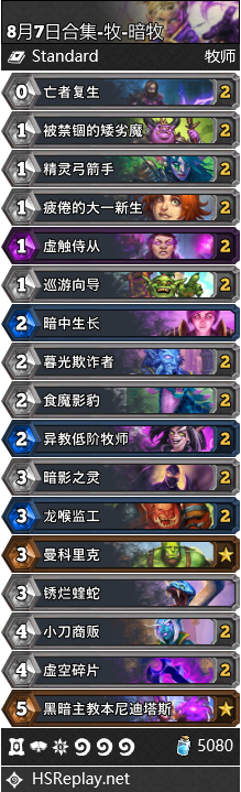 《炉石传说》暴风城下的集结暗牧卡组搭配