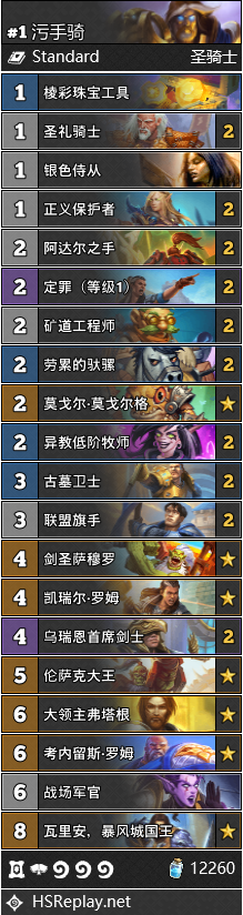 《炉石传说》污手骑卡组搭配推荐