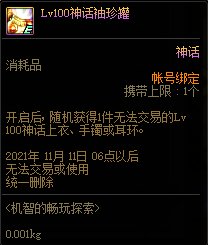 DNF机智的畅玩奖励是什么