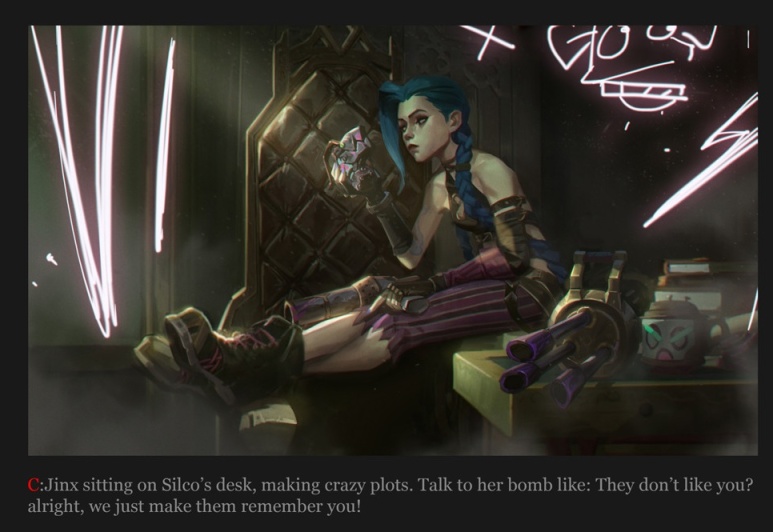 LOL双城之战金克丝原画设计草图分享