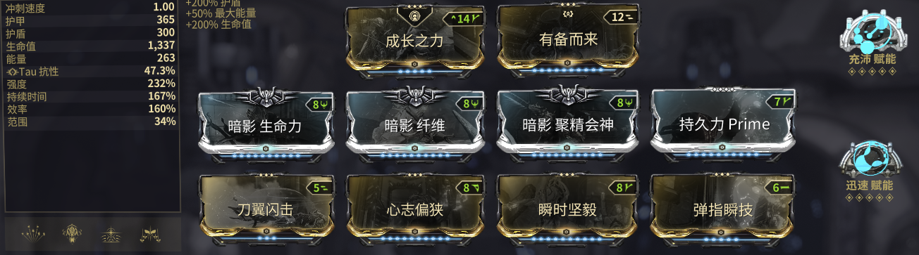 星际战甲蝶妹Titania战甲怎么配卡