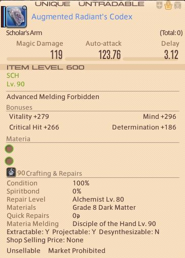 FF146.0奶妈毕业武器怎么选