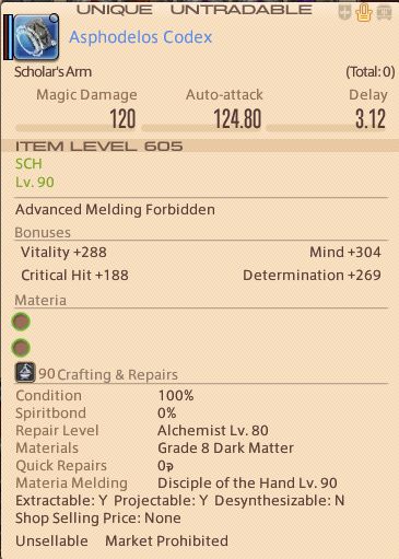 FF146.0奶妈毕业武器怎么选