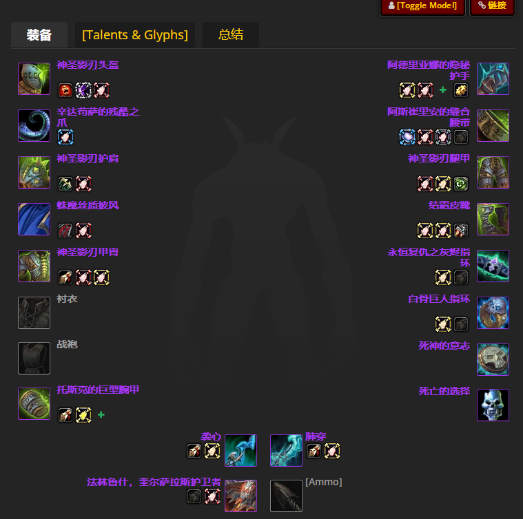 魔兽世界wlkP4敏锐贼BIS装备宝石附魔推荐