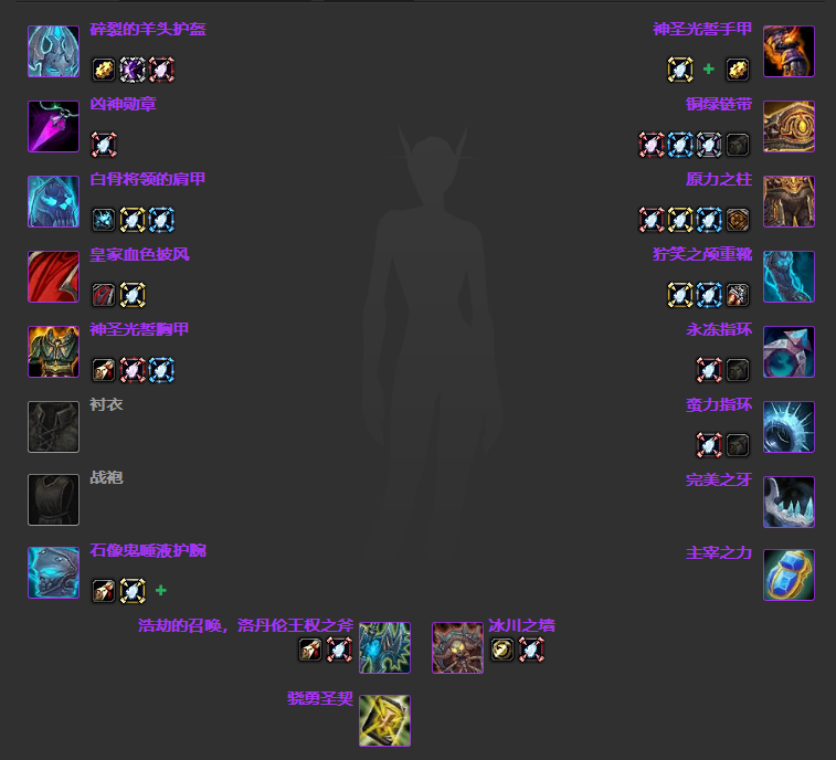 魔兽世界wlkP4防骑BIS装备宝石附魔推荐