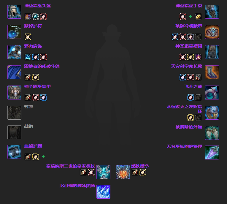 魔兽世界wlkP4元素萨BIS装备宝石附魔推荐