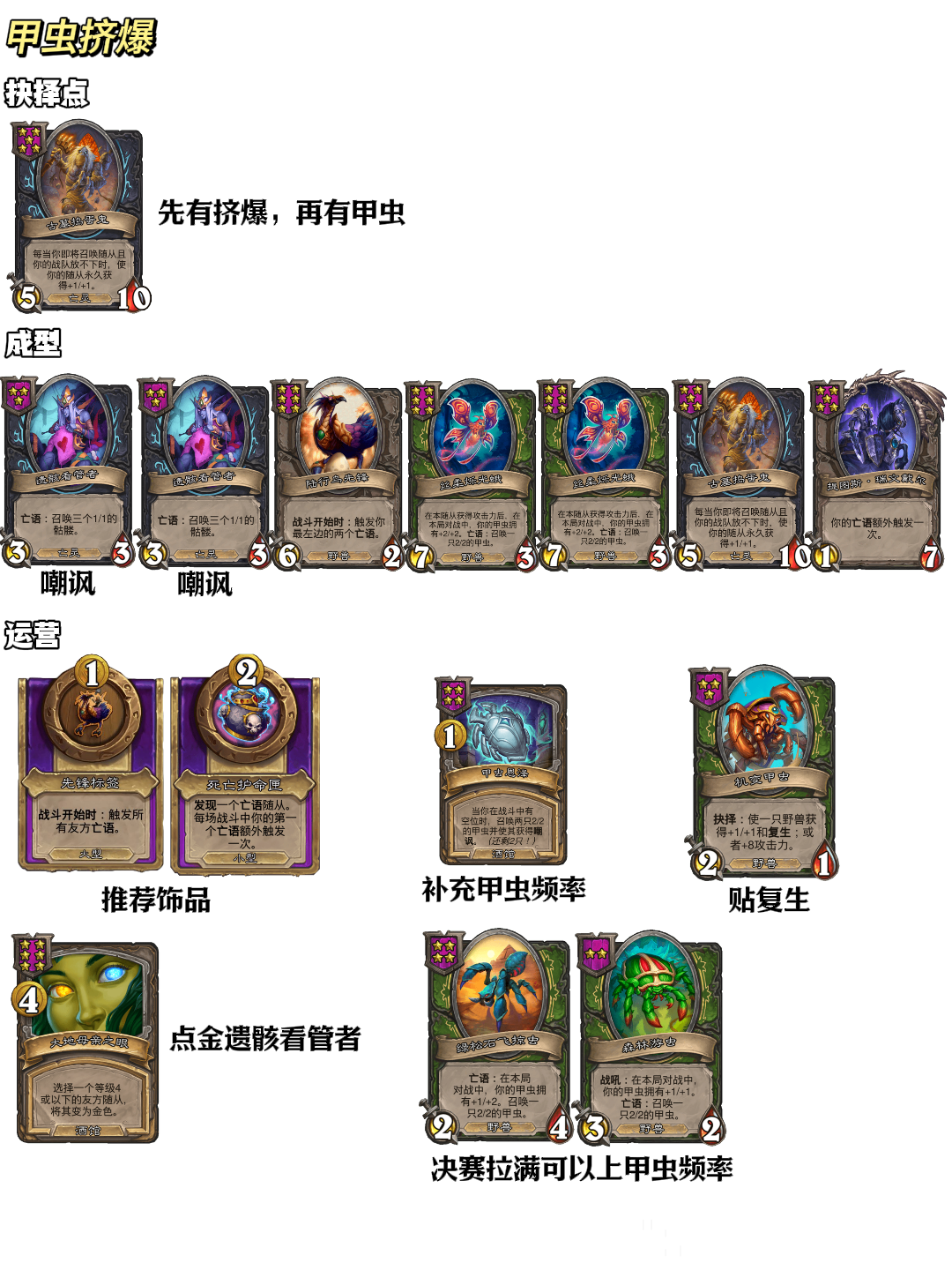 炉石传说32.2.1酒馆战棋野兽甲虫挤爆流阵容玩法攻略