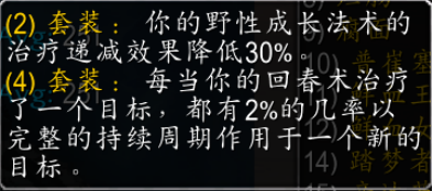 魔兽世界t10德鲁伊套装兑换优先级