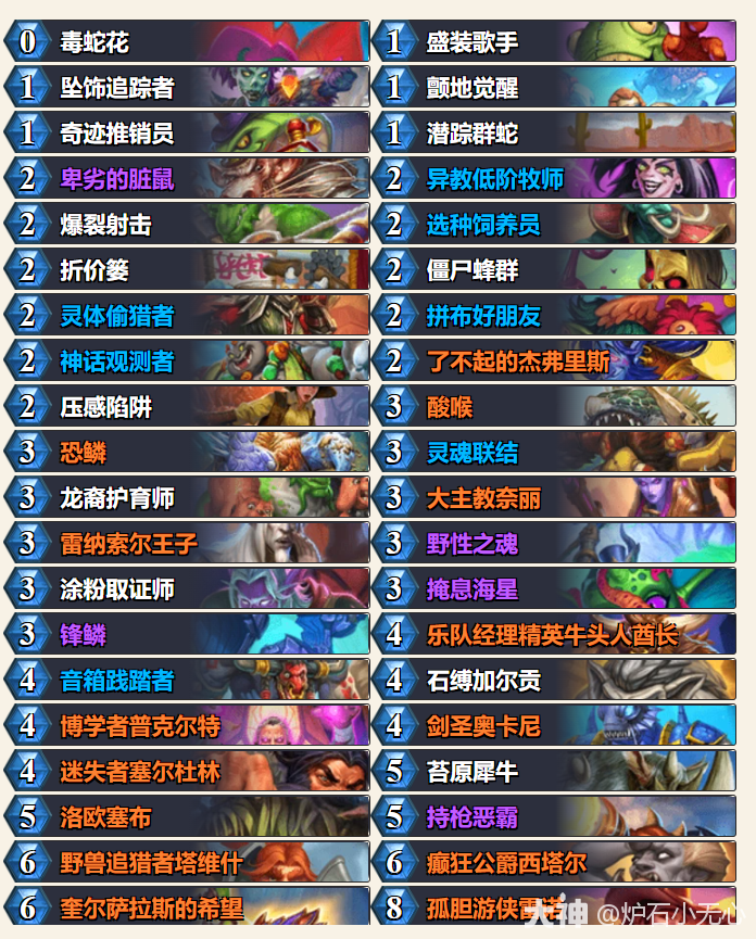 炉石传说世界之树的余烬狂野模式猎人预构筑代码推荐