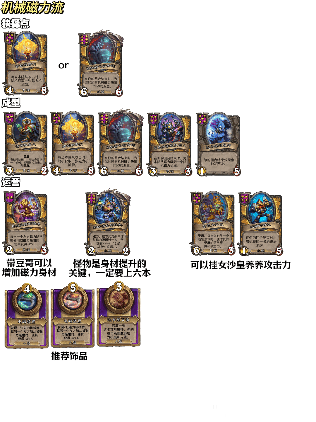 炉石传说32.2.3酒馆战棋机械磁力流玩法攻略