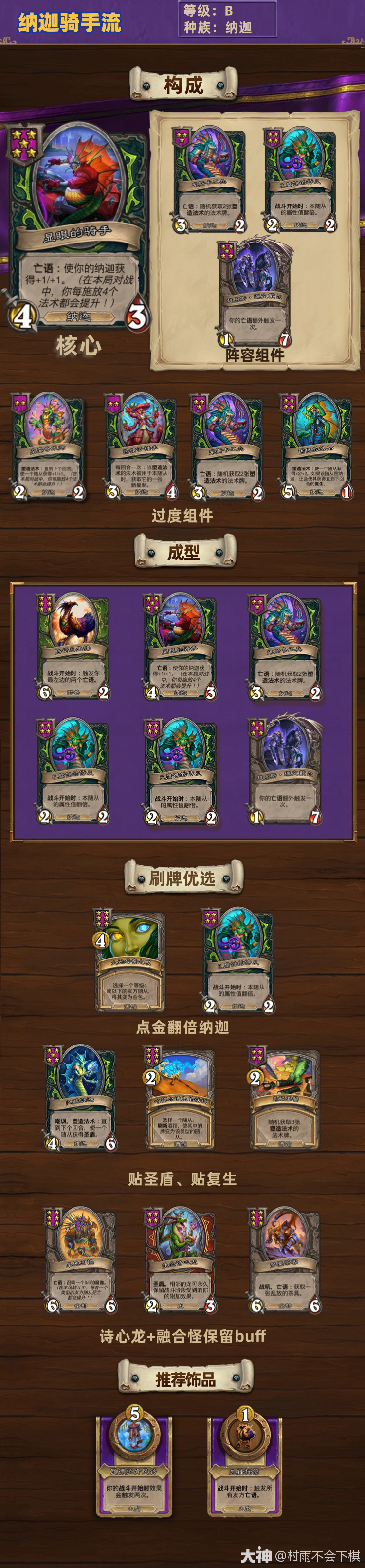 炉石传说32.4酒馆战棋纳迦骑手流玩法攻略