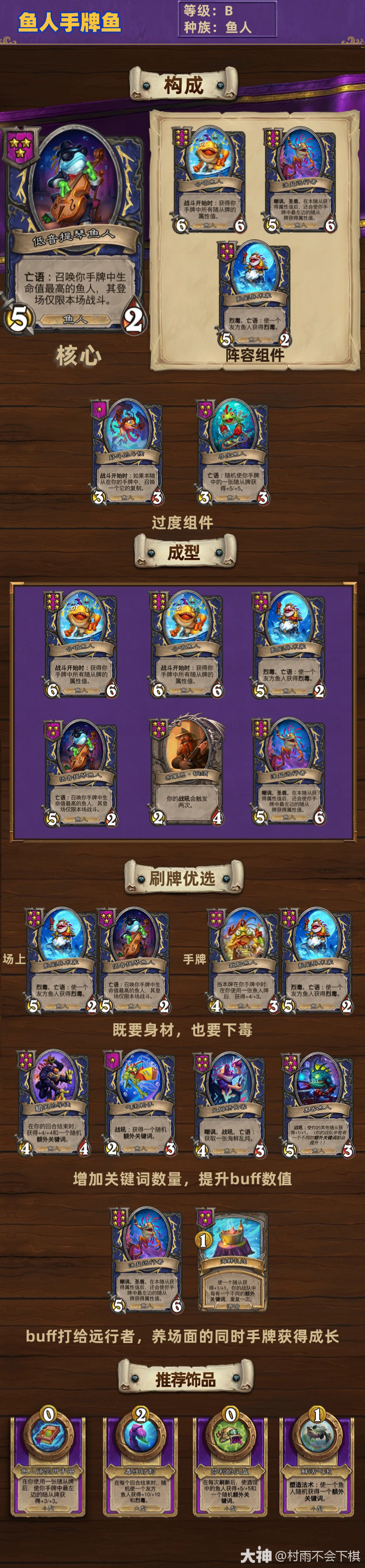 炉石传说32.4酒馆战棋鱼人手牌鱼玩法攻略